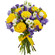bouquet of yellow roses and irises. USA