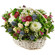 basket of chrysanthemums and roses. USA
